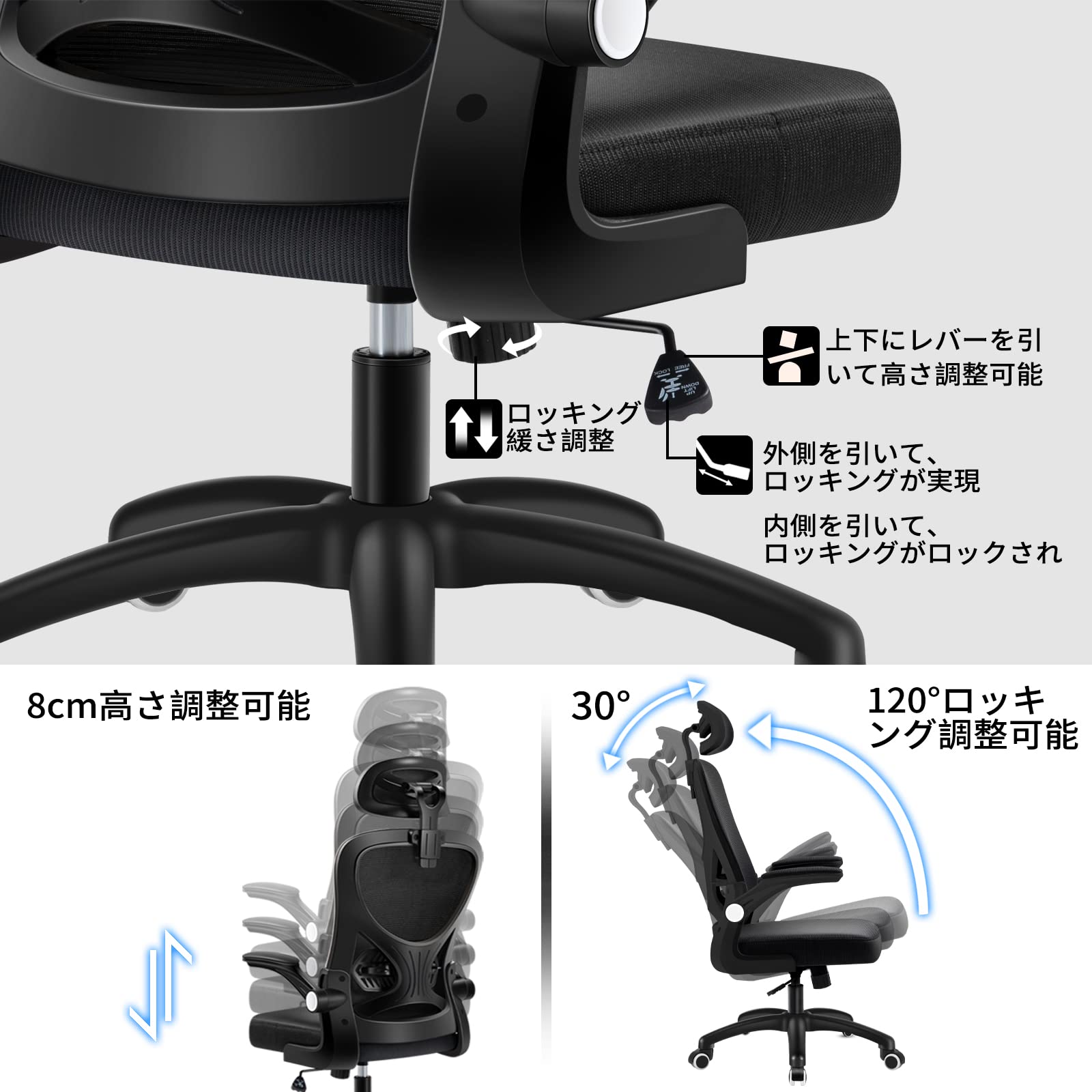 Amazon | オフィスチェア デスクチェア ZXhome テレワーク椅子 イス