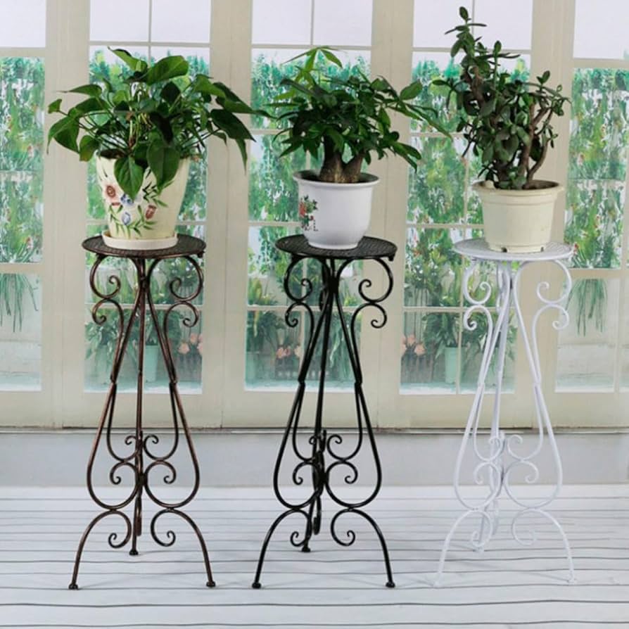 Amazon.co.jp: フラワースタンド アイアンアンティーク風 玄関 花台