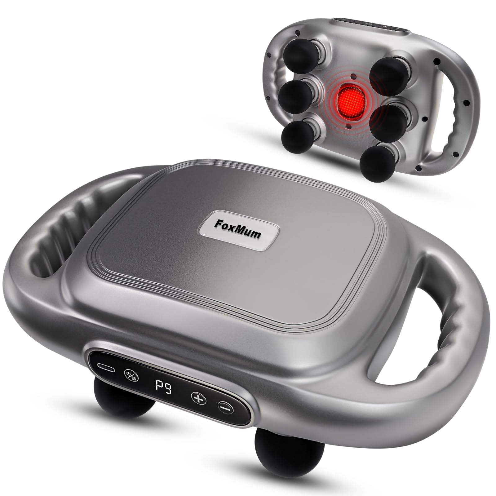 Amazon | FoxMum 筋膜リリースガン ハンディガン6個ヘッド筋膜ガン 6倍