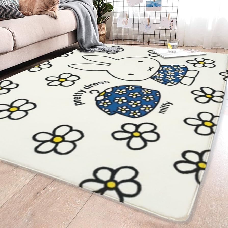 Amazon｜ミッフィー 絨毯 北欧 カーペット 防音 ラグマット 厚手 20mm