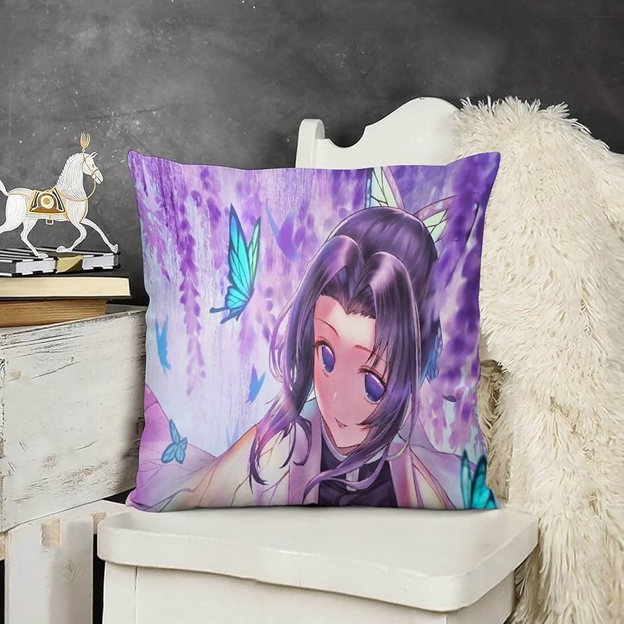 Amazon｜胡蝶しのぶ 蟲柱 枕カバー クッションカバー 抱き枕カバー