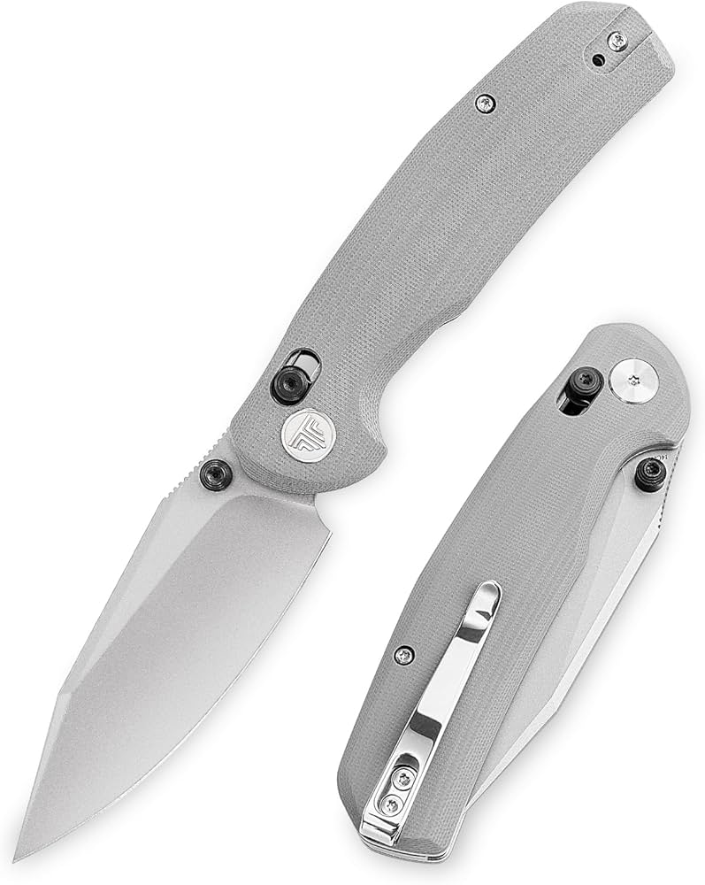 Amazon.com : TRIVISA Pocket Knife, 3.34'' 14C28N Silver Blade