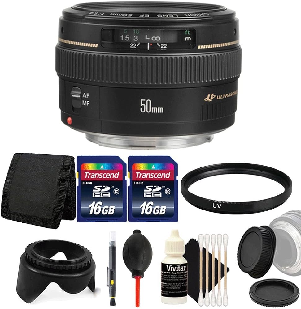Amazon | Canon EF 50mm f/1.4 USMレンズ + 58mm UVフィルター + リア