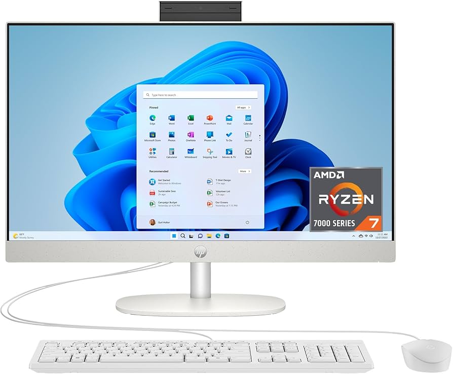 Amazon.com: HP 24 inch All-in-One Desktop PC, FHD Display, AMD
