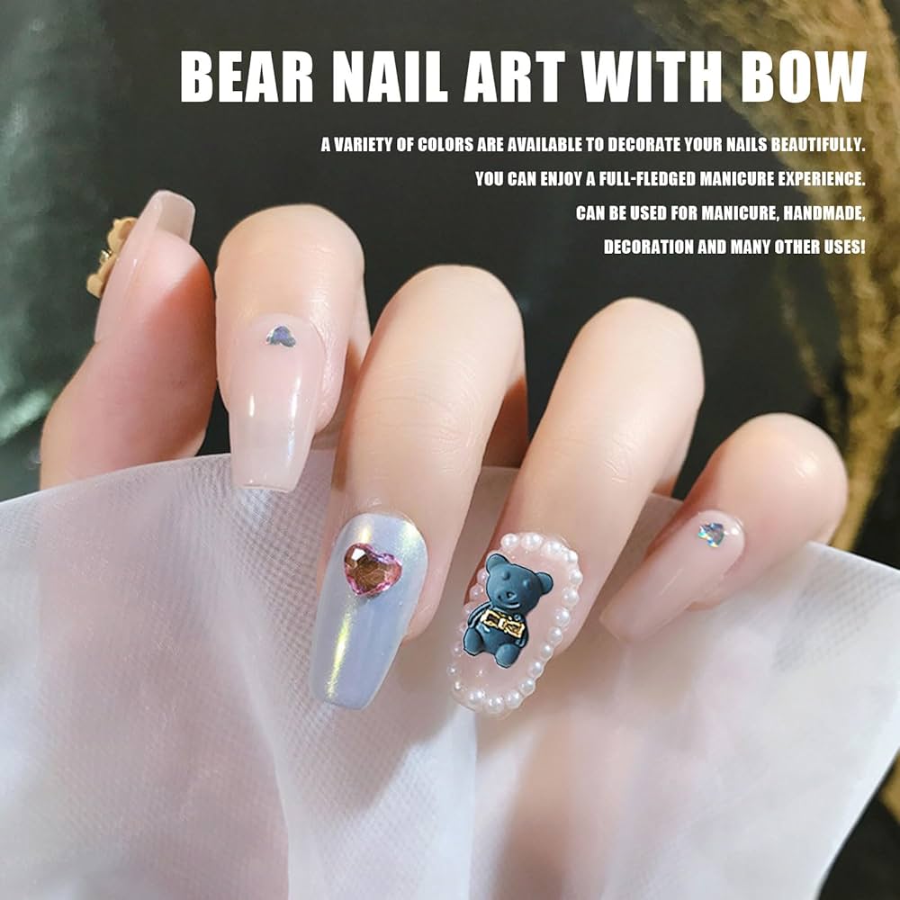 3dネイルパーツ 着ぐるみ リボン くま ネイルパーツ 【公式通販】