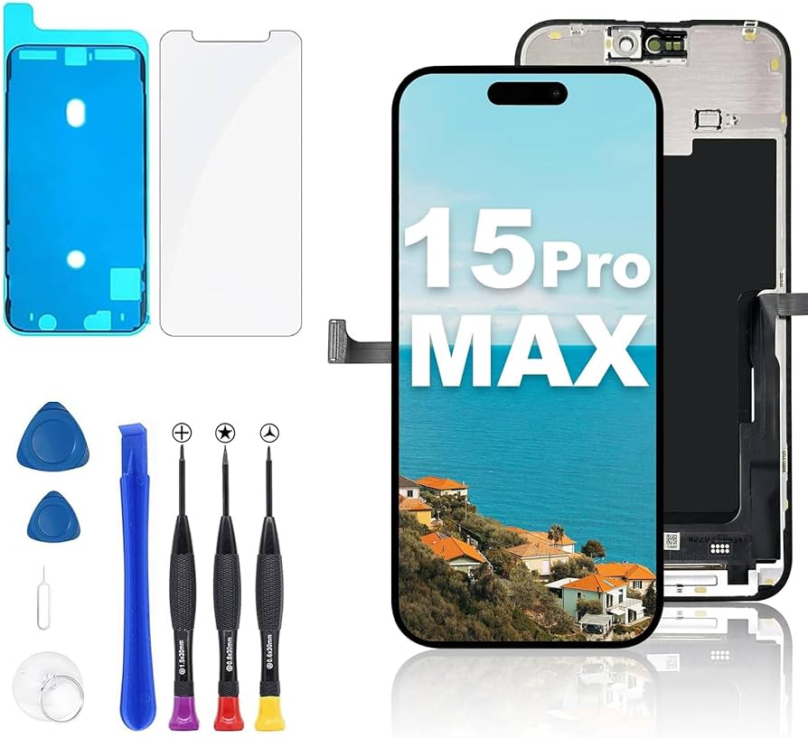 Amazon.co.jp: jasfiuay for iPhone 15 Pro Max 液晶パネル 画面交換