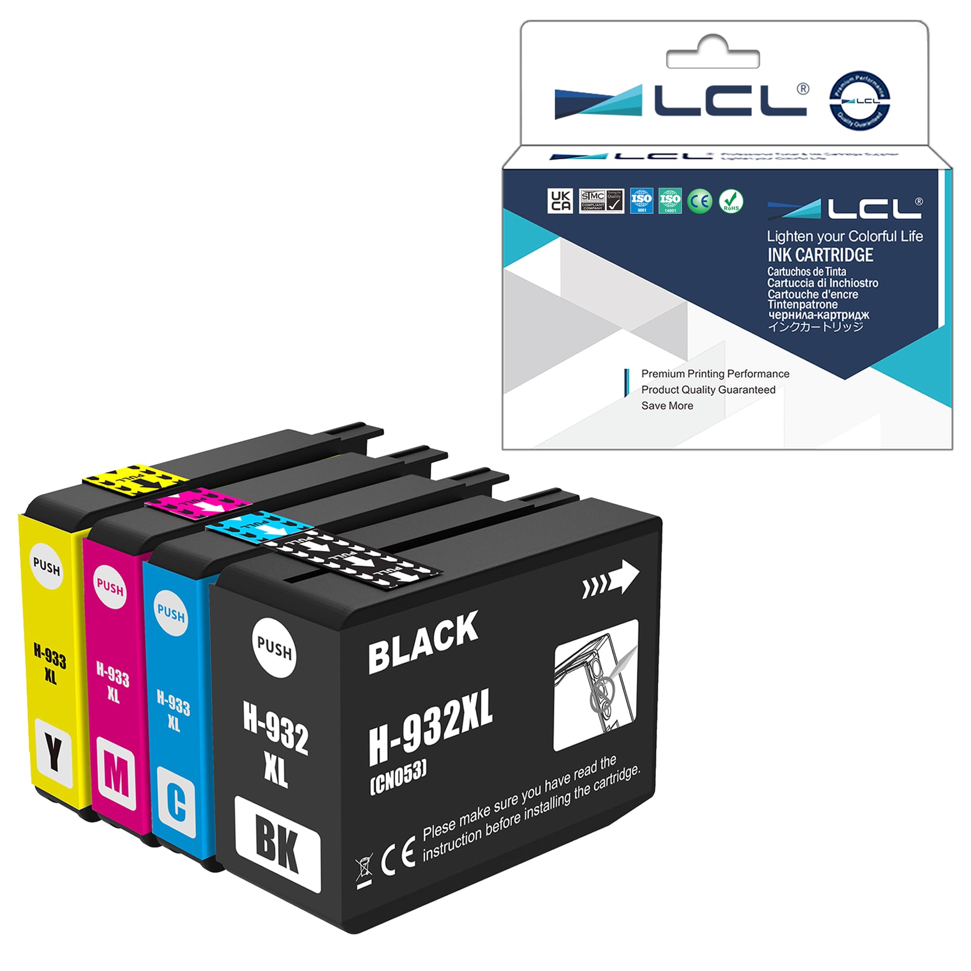 Amazon.co.jp: LCL 互換インクカートリッジ 932XL 933XL HP対応 (4色