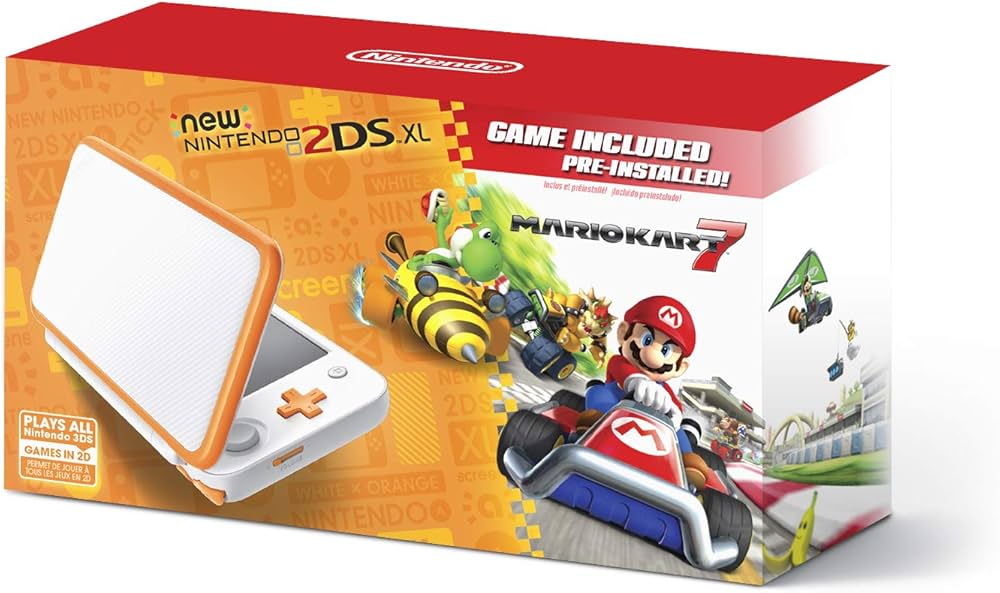 Amazon.com: New Nintendo 2DS XL - Orange + White With Mario Kart 7