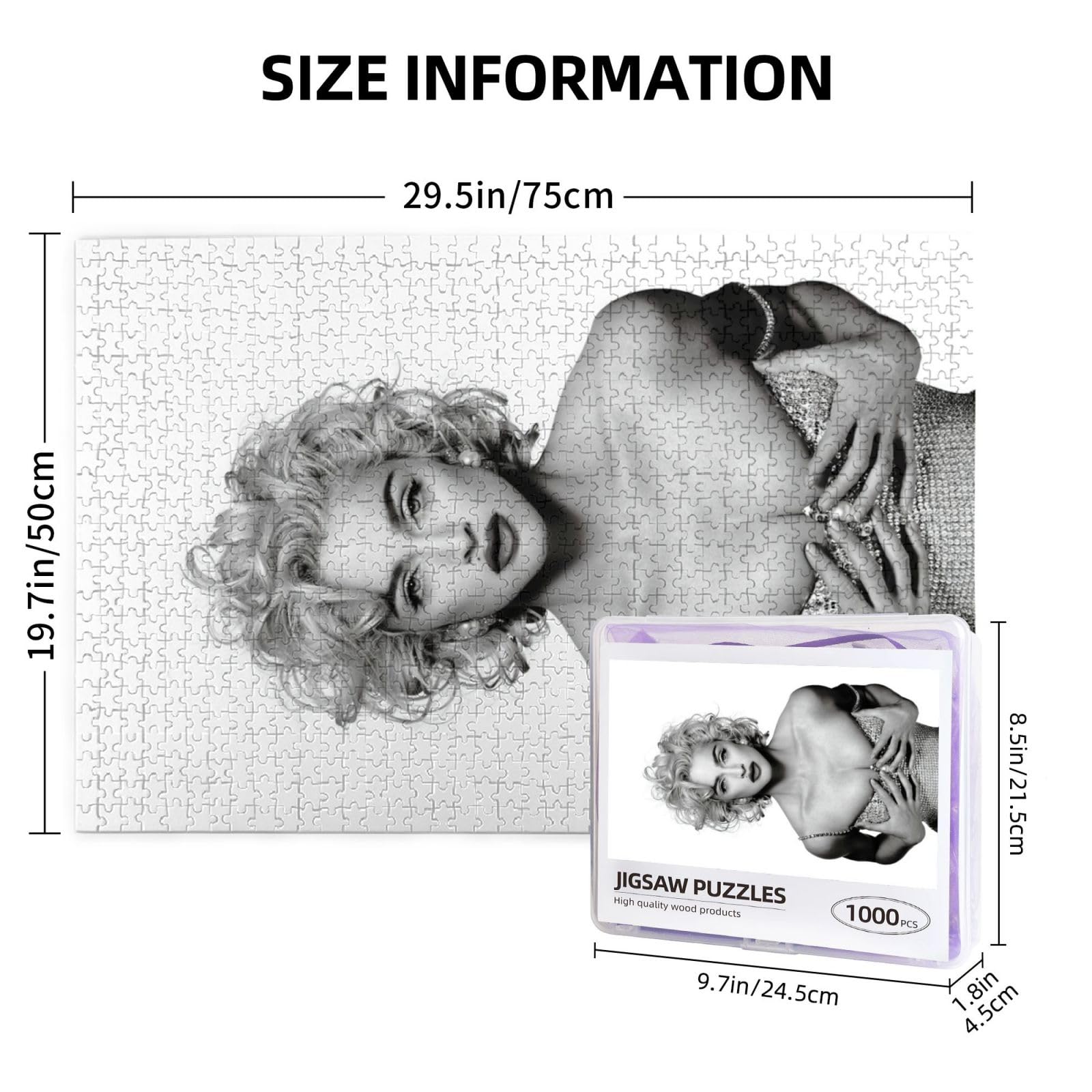 Amazon.co.jp: 1000ピース ジグソーパズル マドンナ 木製パズル Puzzle