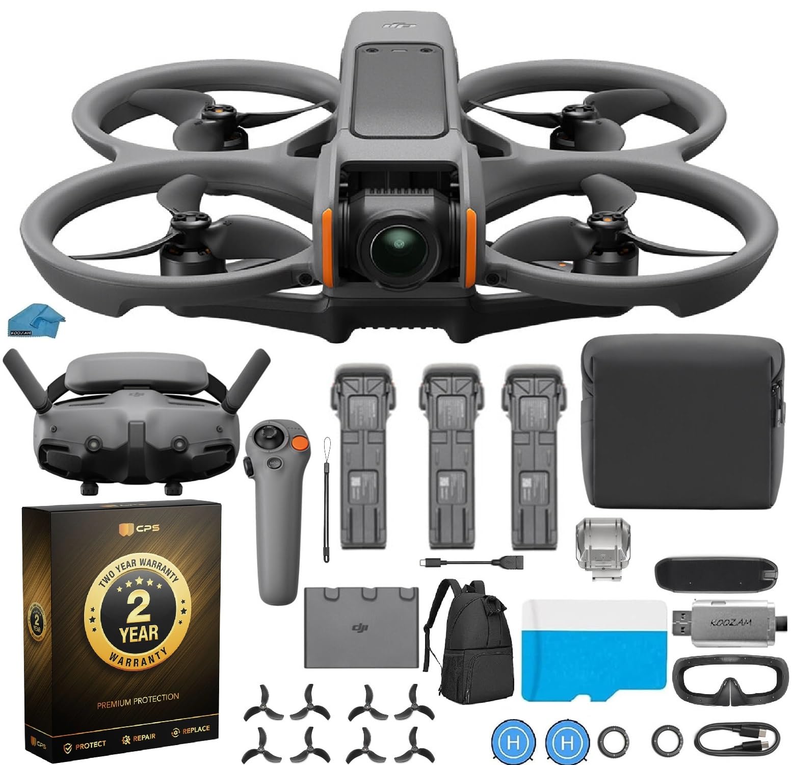 Amazon.com: DJI Avata 2 Fly More Combo (3 Batteries), FPV Drone
