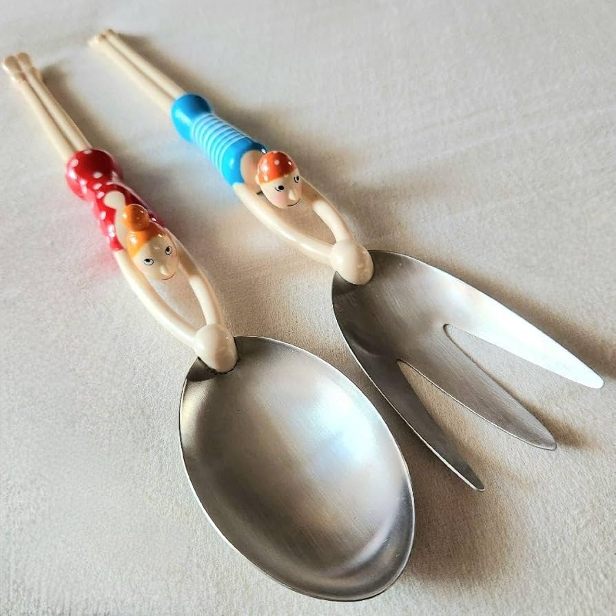 Amazon.co.jp: PYLONES サラダサーバー スプーン フォーク 2点セット