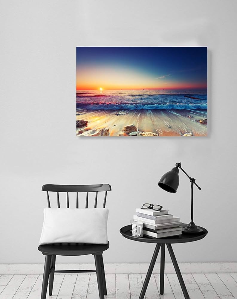 Amazon.co.jp: Potooart 海の景色 夜明けの海 綺麗な日の出 ポスター