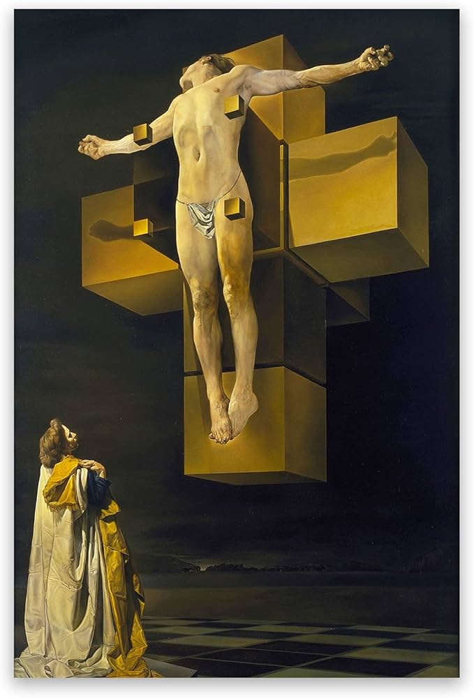 Amazon.com: ZZPT Salvador Dali Wall Art - Crucifixion Corpus