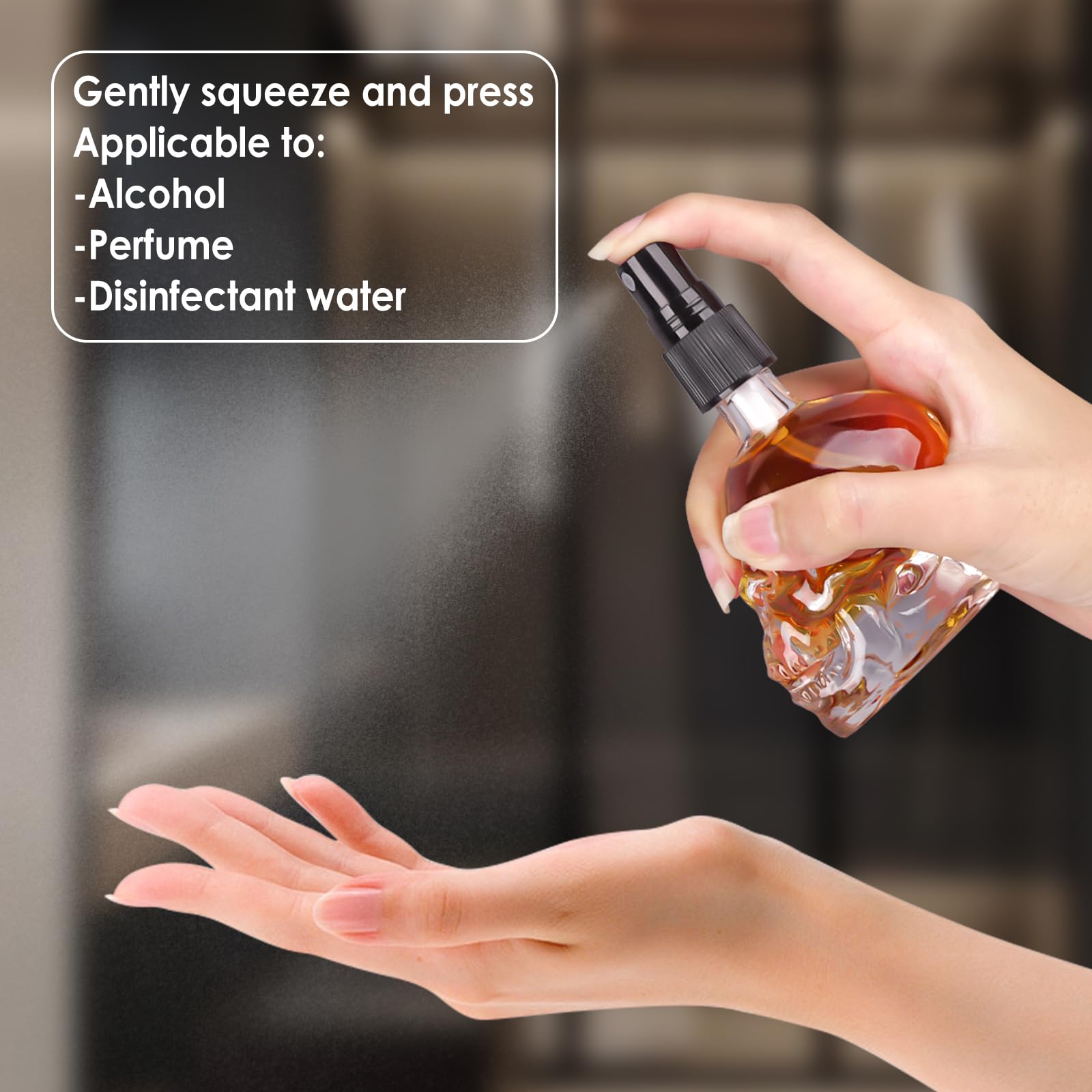 Amazon.co.jp: JANKOW スカル型 香水アトマイザー 60ml スカルスプレー