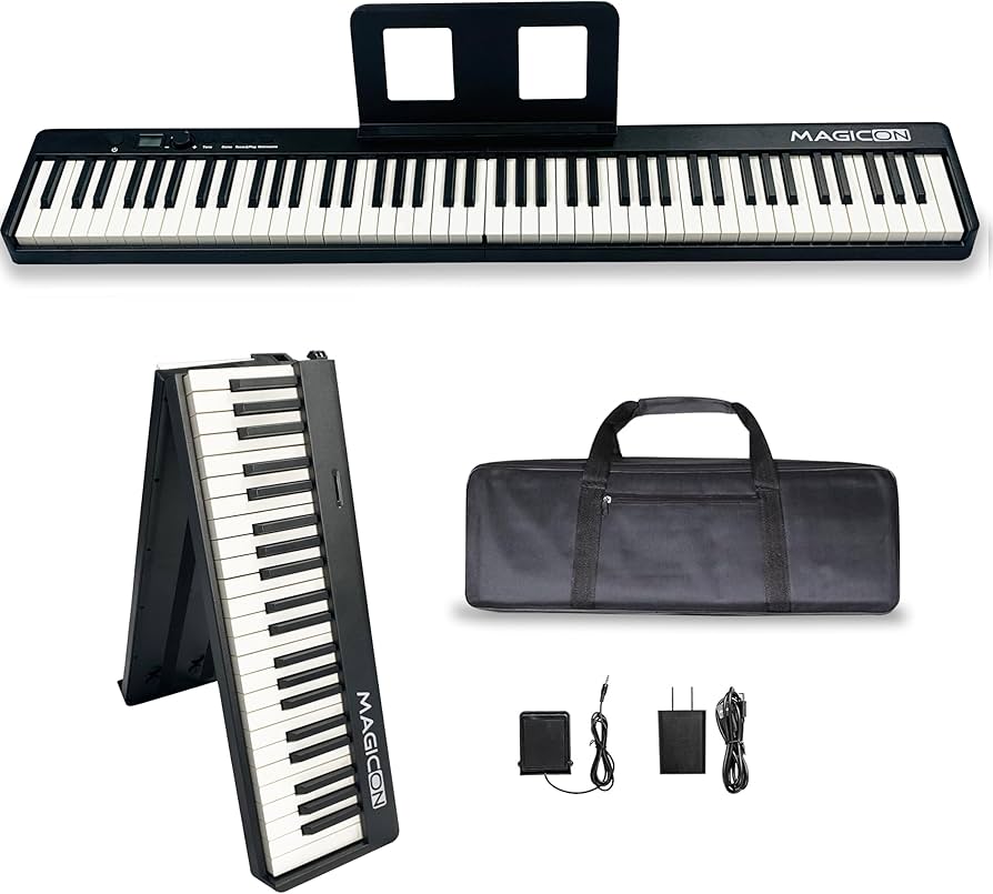 Amazon | MAGICON 88鍵盤 折りたたみ式 キーボード 電子ピアノ、電子