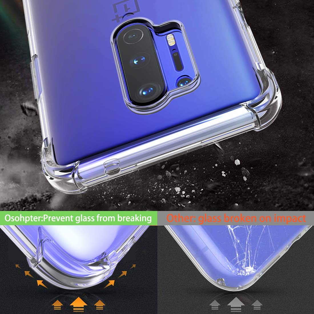 Amazon.com: Osophter for Oneplus 8 Pro Case - Clear Transparent
