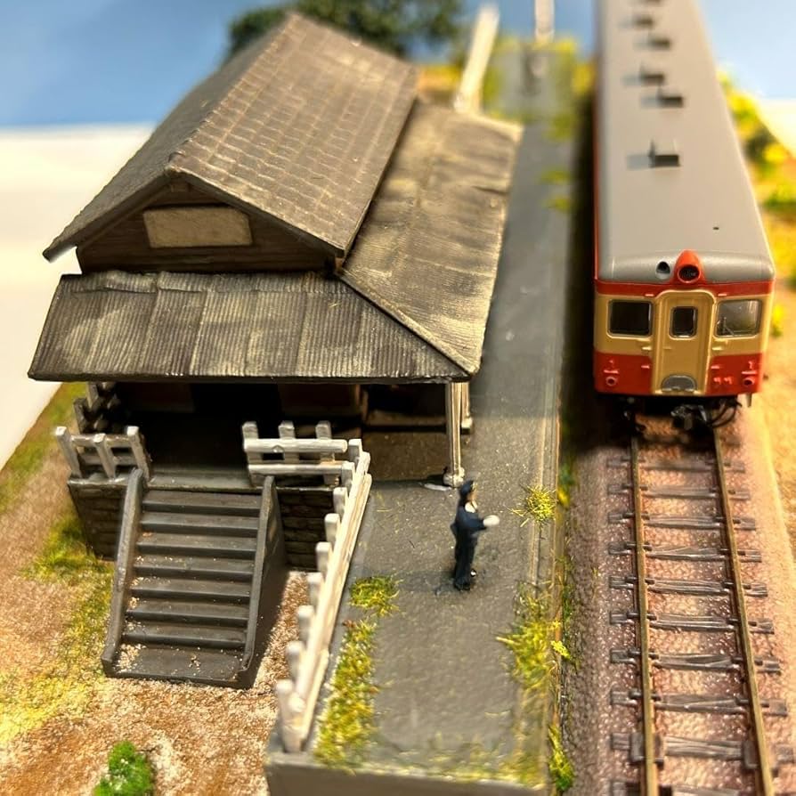 Amazon | ローカル線の小駅 Nゲージ ジオラマ ミニチュア模型 | 鉄道