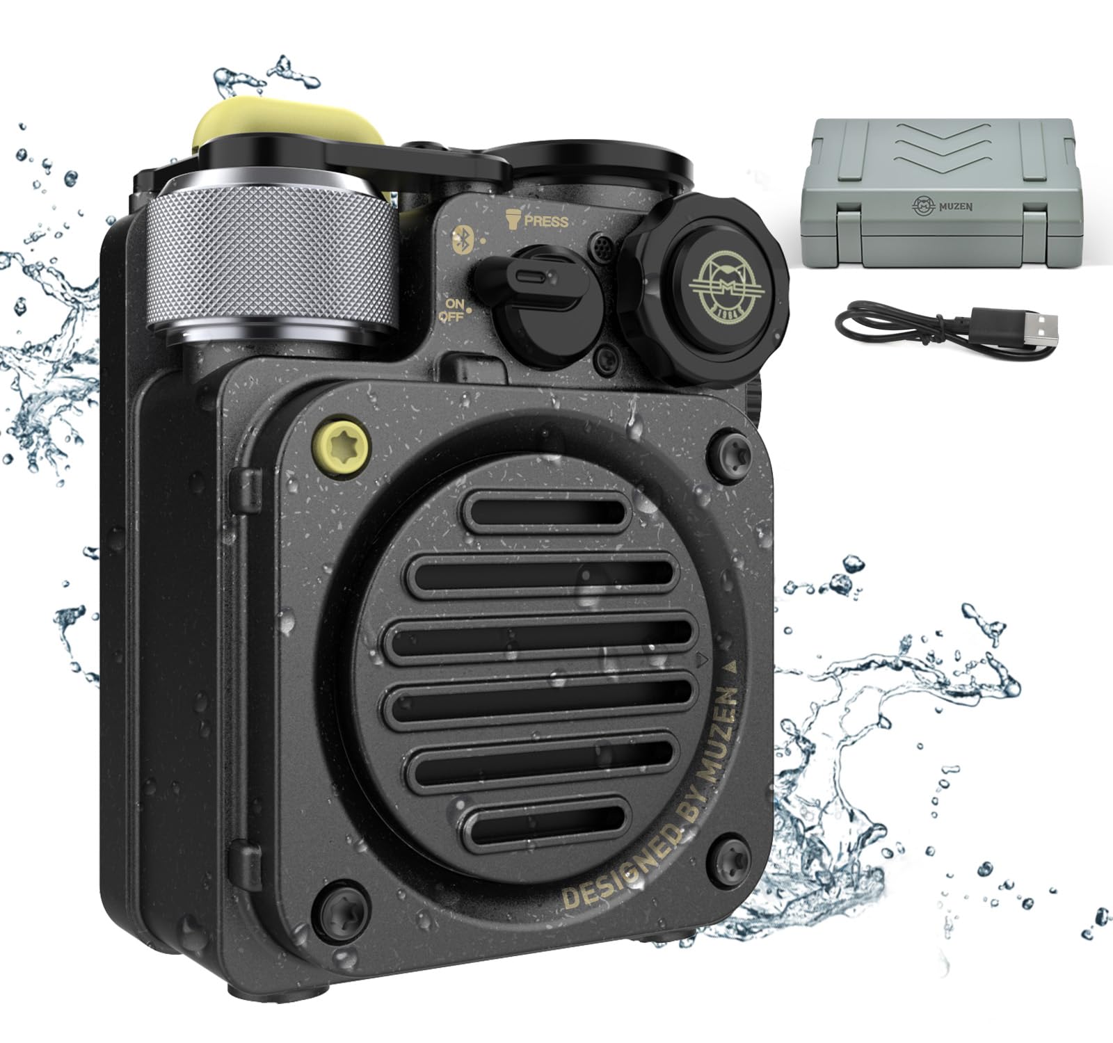 Muzen Portable Bluetooth Speaker, Wild Mini Rugged Travel Outdoor