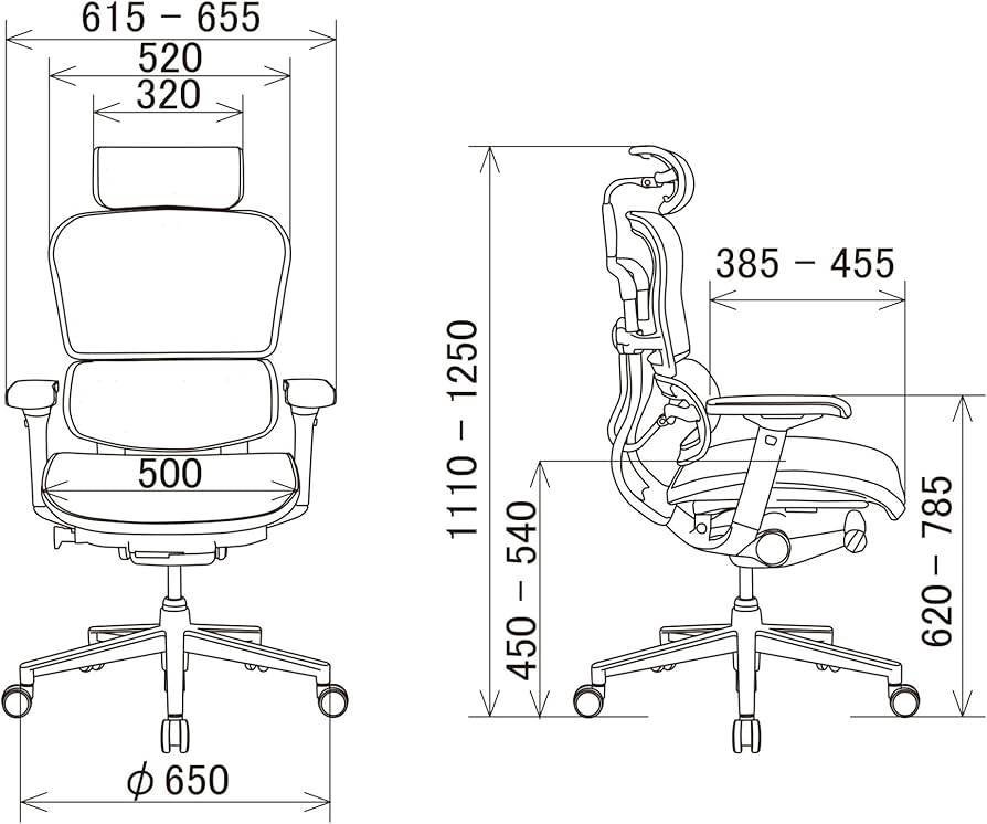Amazon.co.jp: 【旧型】 エルゴヒューマン ベーシック オフィスチェア