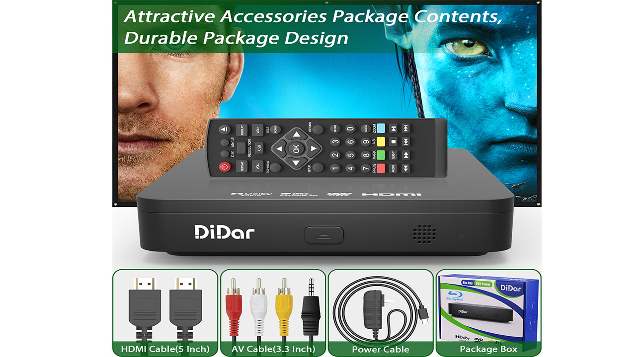 Amazon.com: Didar Blu Ray DVD Player, Ultra Mini 1080P Blue Ray