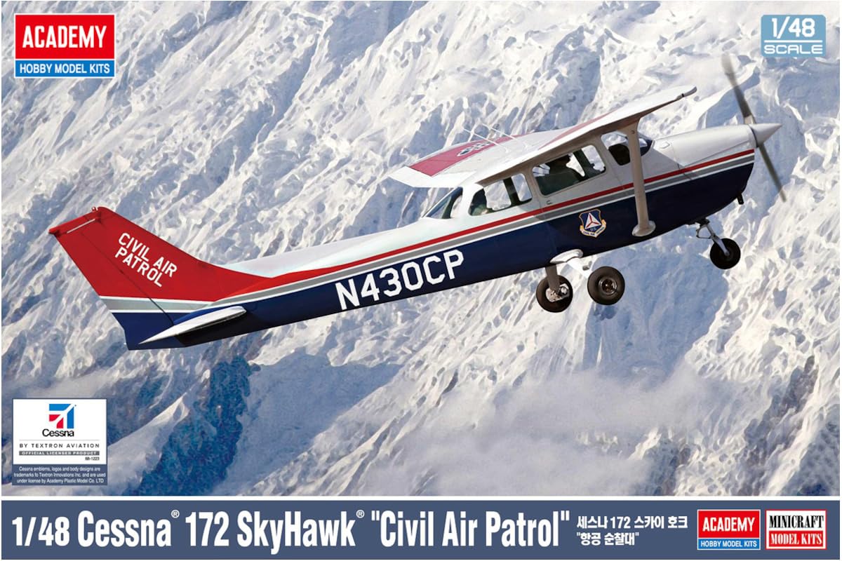 Academy 492367-1/48 Cessna 172 Skyhawk, Civil Air Control - Scale
