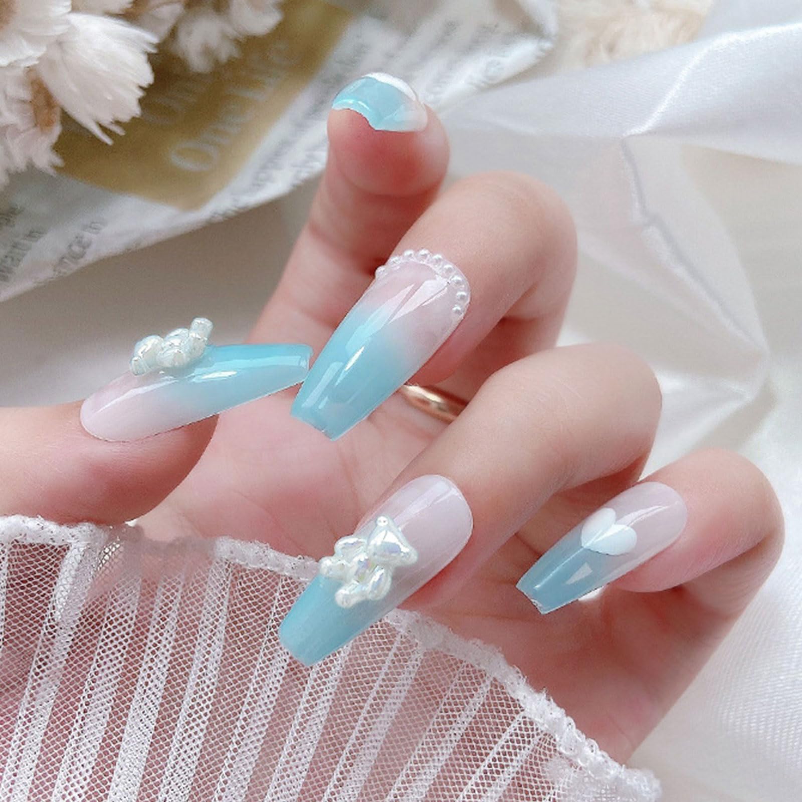 6→ネイルパーツ 14個 ハート クマ ストーン デコネイル ネイル用品 6