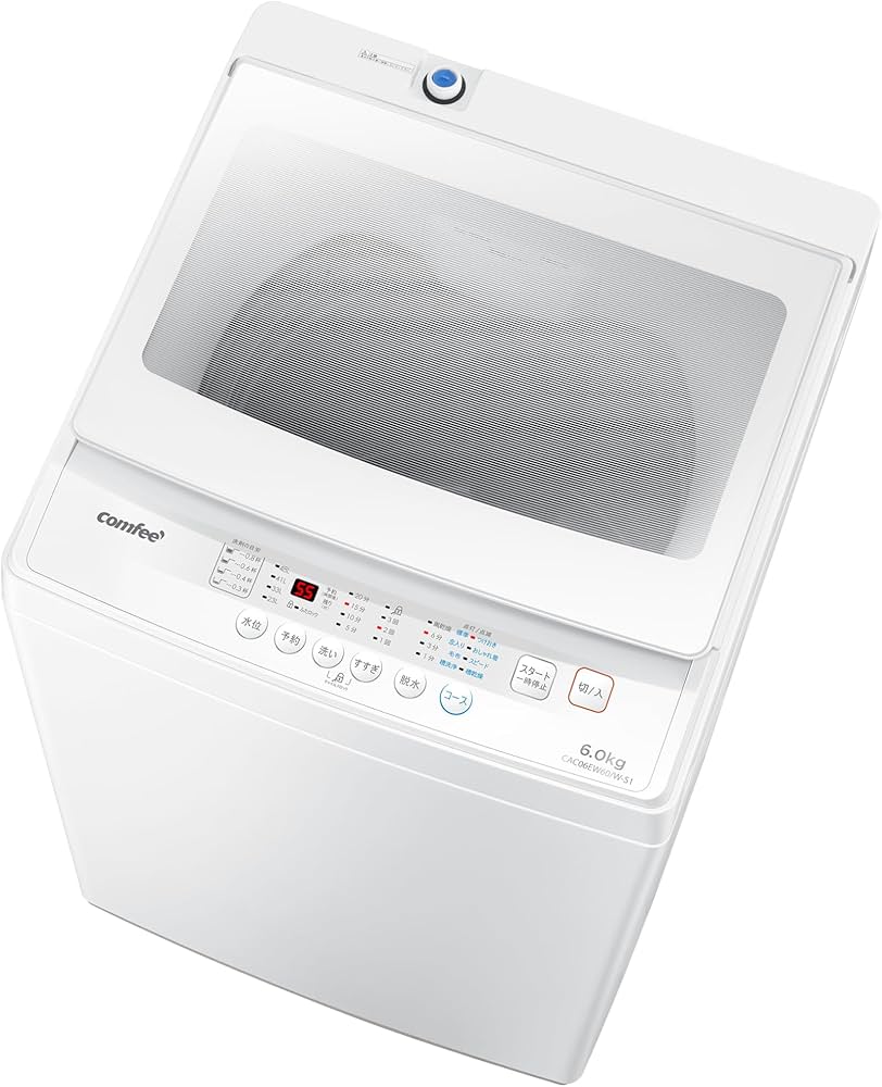 Amazon | COMFEE' 洗濯機 6kg 一人暮らし 1-3人用 全自動洗濯機