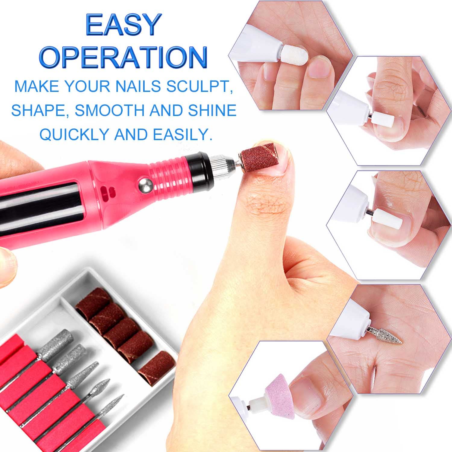 Amazon.com: JONMON Nail Art Drill Bits Set - 11Pcs 3/32