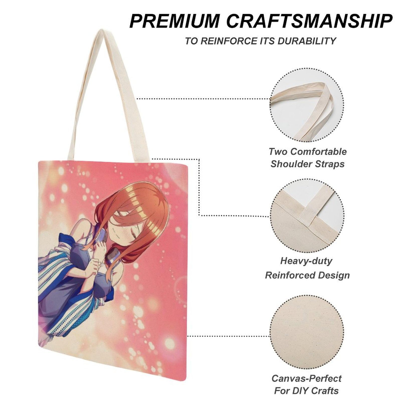 Amazon.co.jp: 五等分の花嫁 中野三玖 トートバッグ キャンバス 大容量