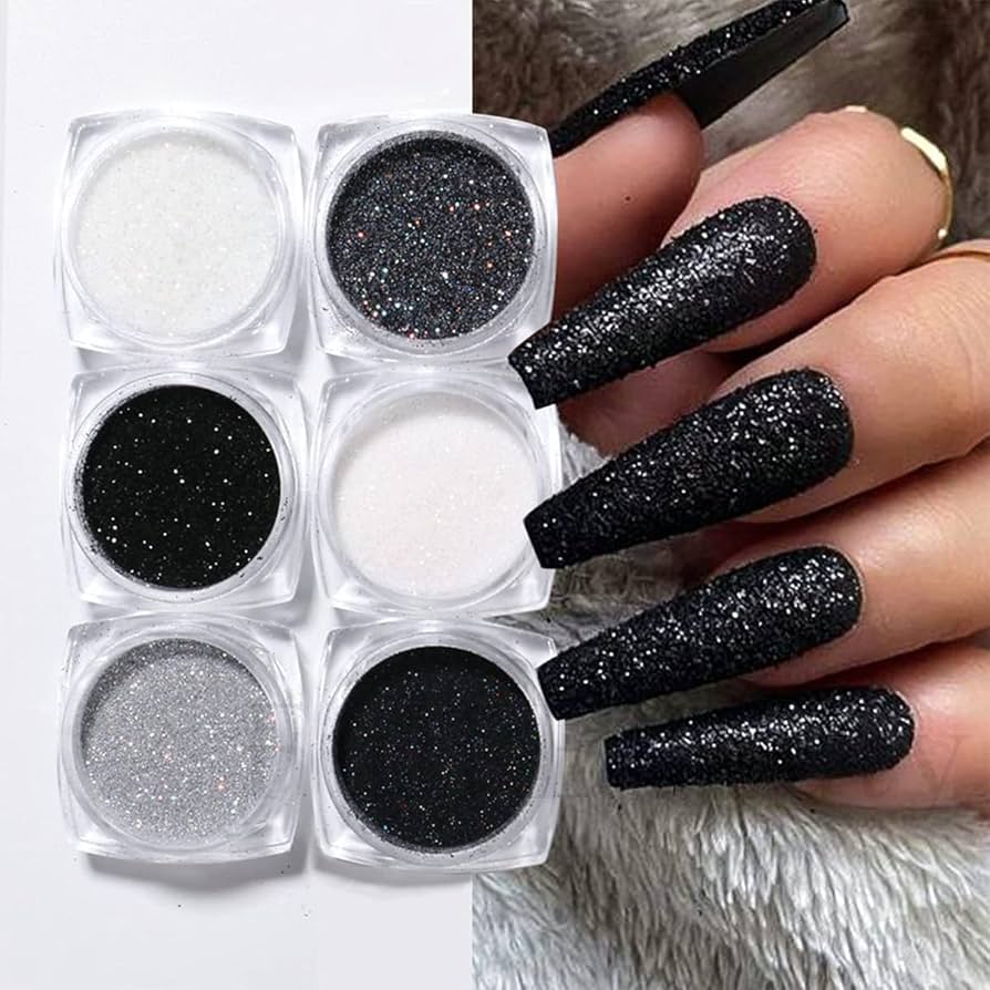 Amazon | Unikato ネイルパウダー グリッターパウダー 6色セット