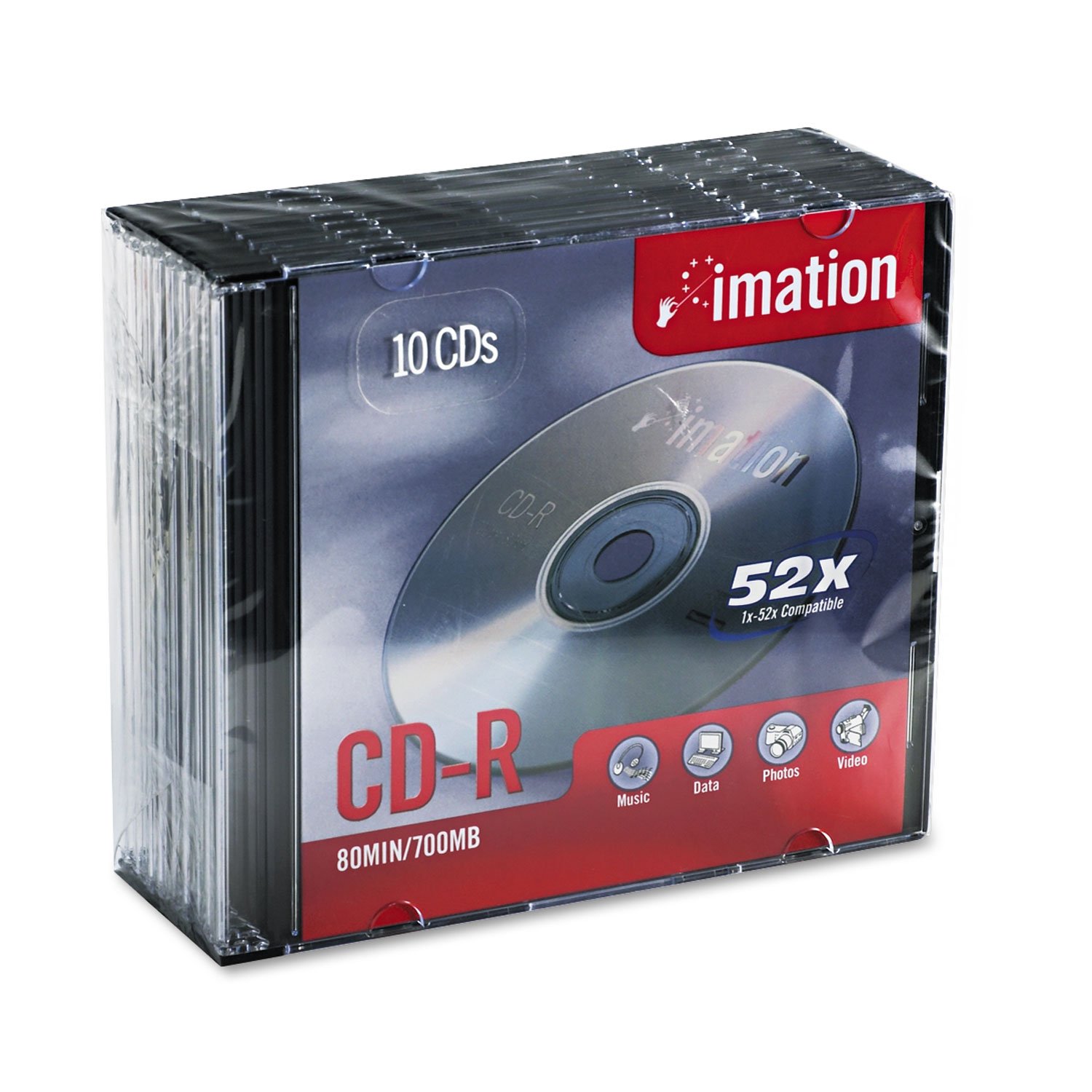 Amazon.com: Imation 17332 CD-r 52X 10PK 80MIN : Electronics