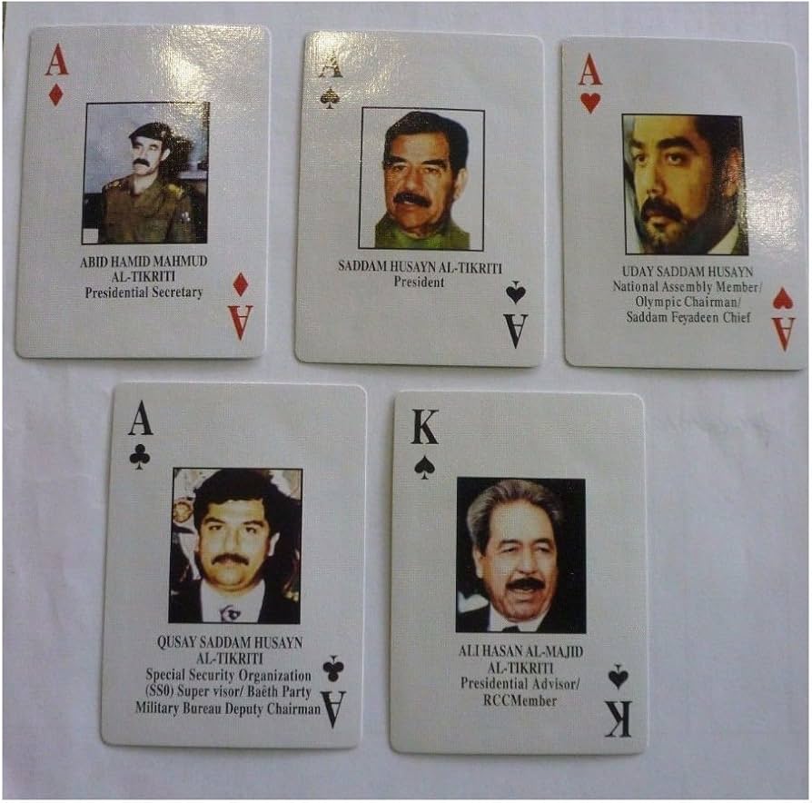 Amazon.com: Iraqi Most Wanted Playing Cards Iraq War-Saddam Sealed
