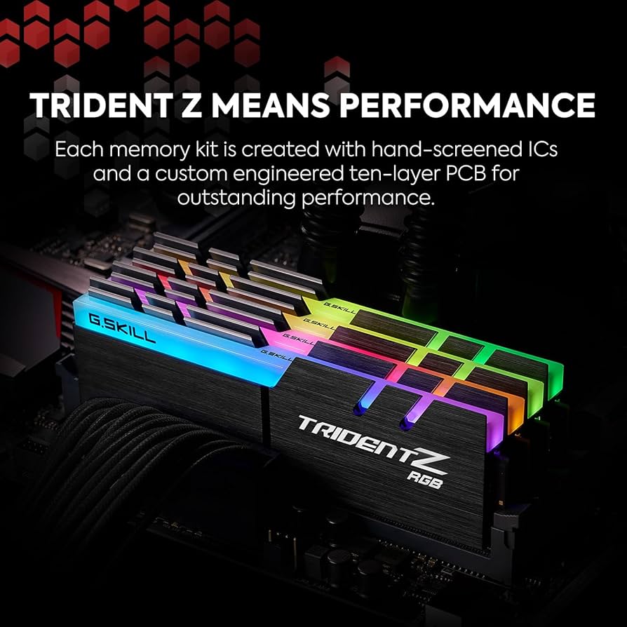 G.SKILL Trident Z RGB Series DDR4 RAM (XMP) 32GB (2x16GB) 3200MT/s
