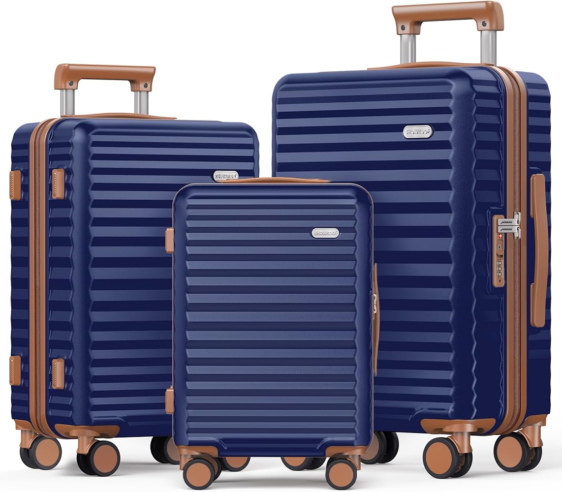 Amazon.com | SHOWKOO Luggage Sets 3 Piece Hardside Expandable