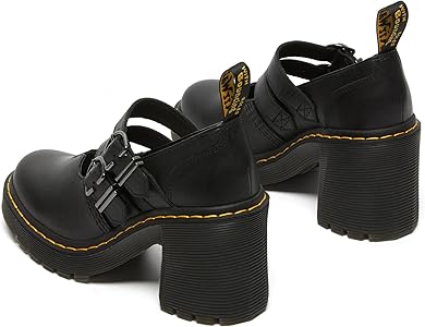 Amazon.com | Dr. Martens, Womens Eviee Heeled Shoe, Black Sendal