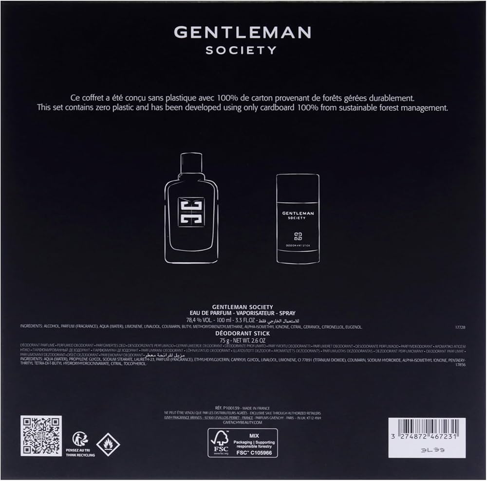 Amazon.com: Gentleman Society by Givenchy for Men - 2 Pc Gift Set