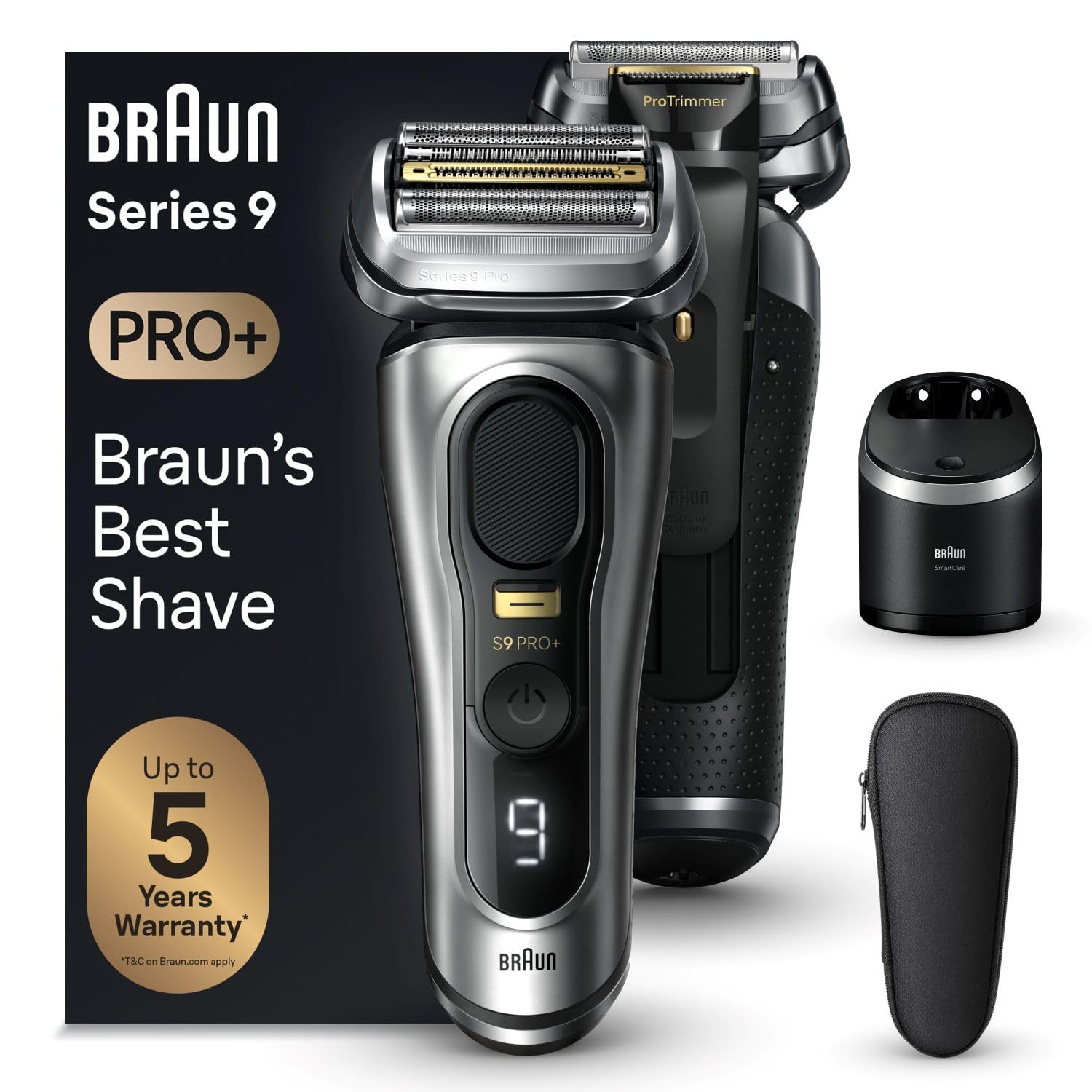 Braun Series 9 Pro 9567cc Electric Shaver for Men, Wet & Dry Shave