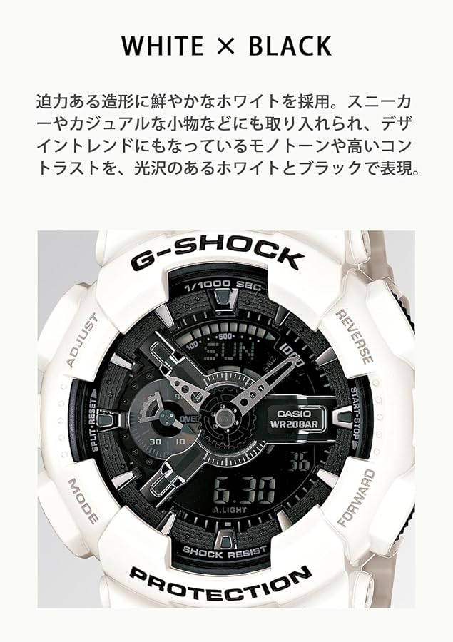 Casio G-Shock Ga-110gw-7ajf Black & White Series (Japan Import