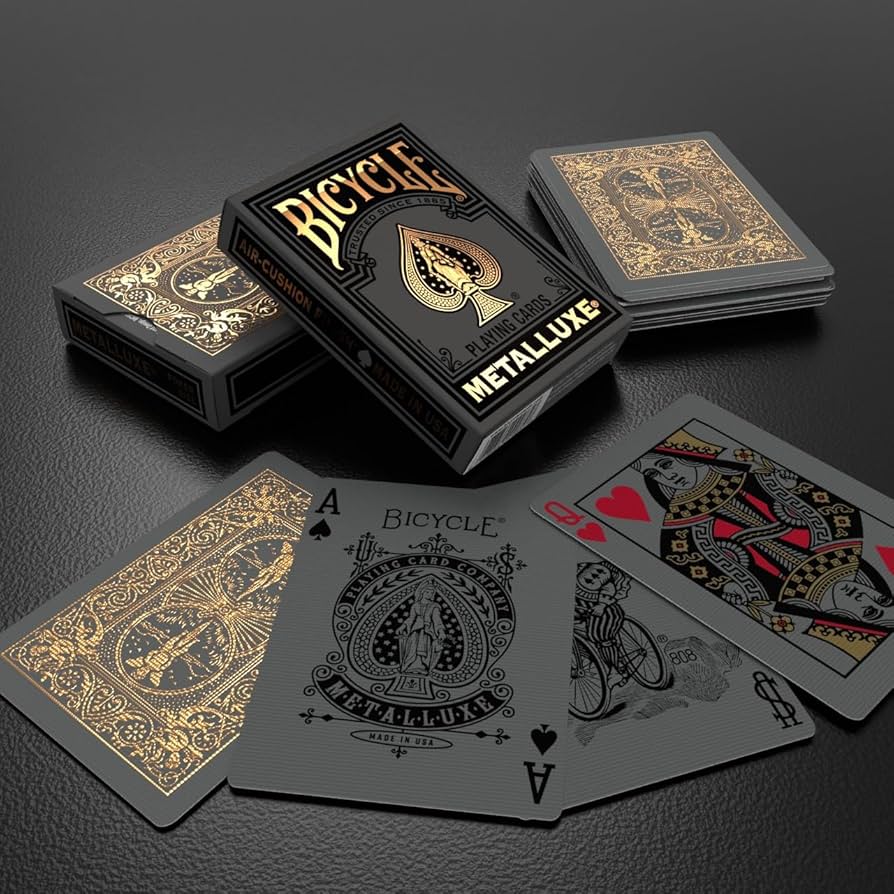 Bicycle Black lluxe & Gold トランプ4個セット Bicycle Black lluxe