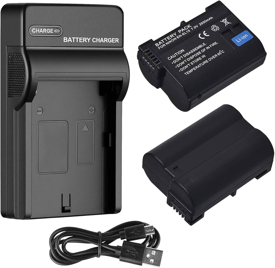 Amazon.com : 2 Pack Battery and USB Battery Charger for Nikon D800