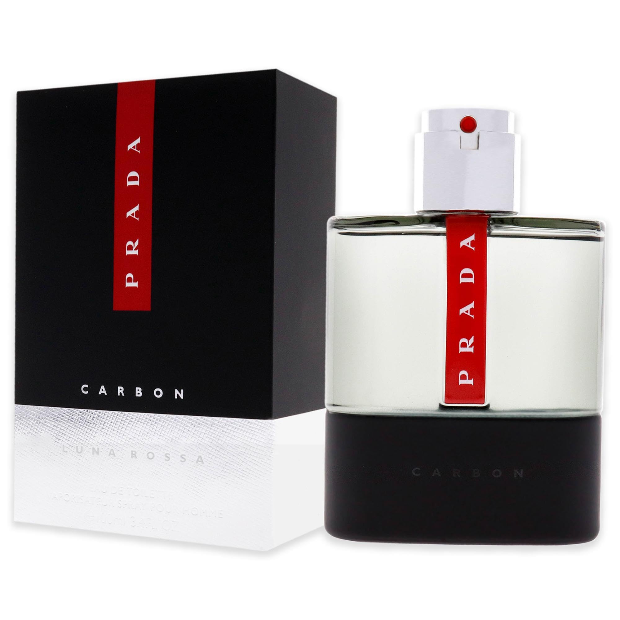 Amazon.com : Prada Luna Rossa Carbon Eau De Toilette Spray 100Ml