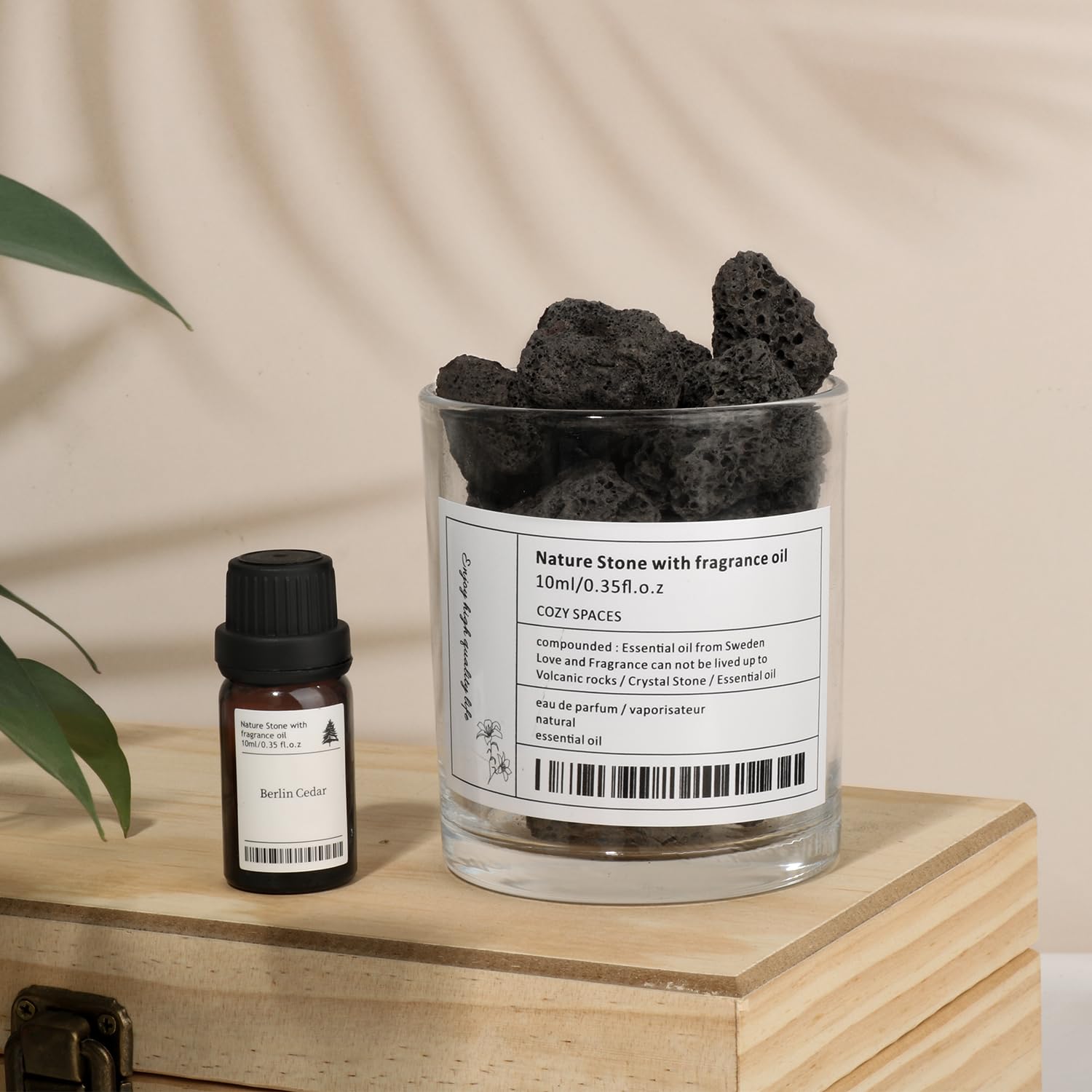 Amazon.co.jp: アロマセット【溶岩石200g+シダーウッド精油10ml+ガラス