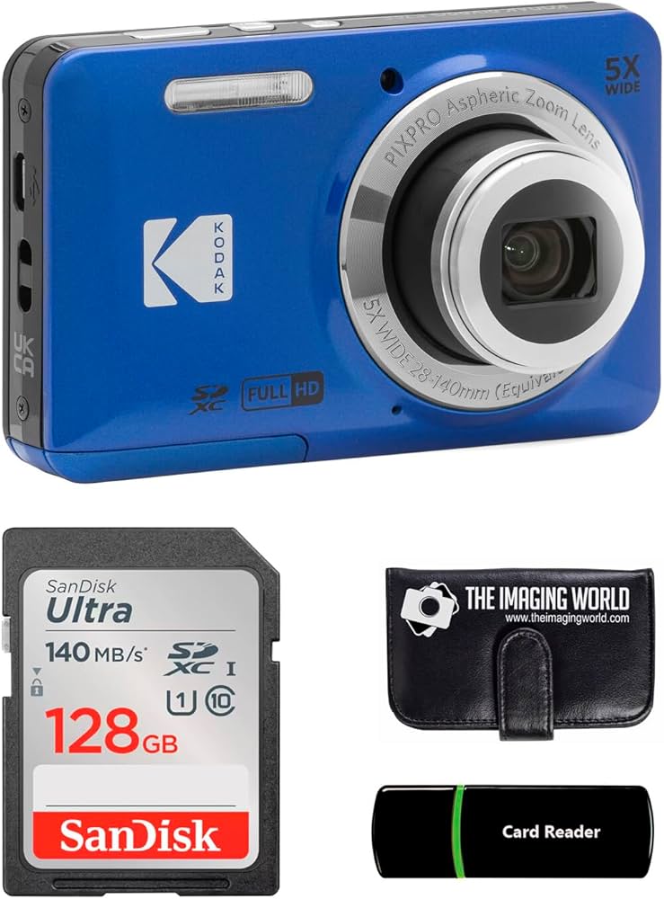 Amazon.com : Kodak PIXPRO FZ55 Blue 16MP Digital Camera 5X Optical