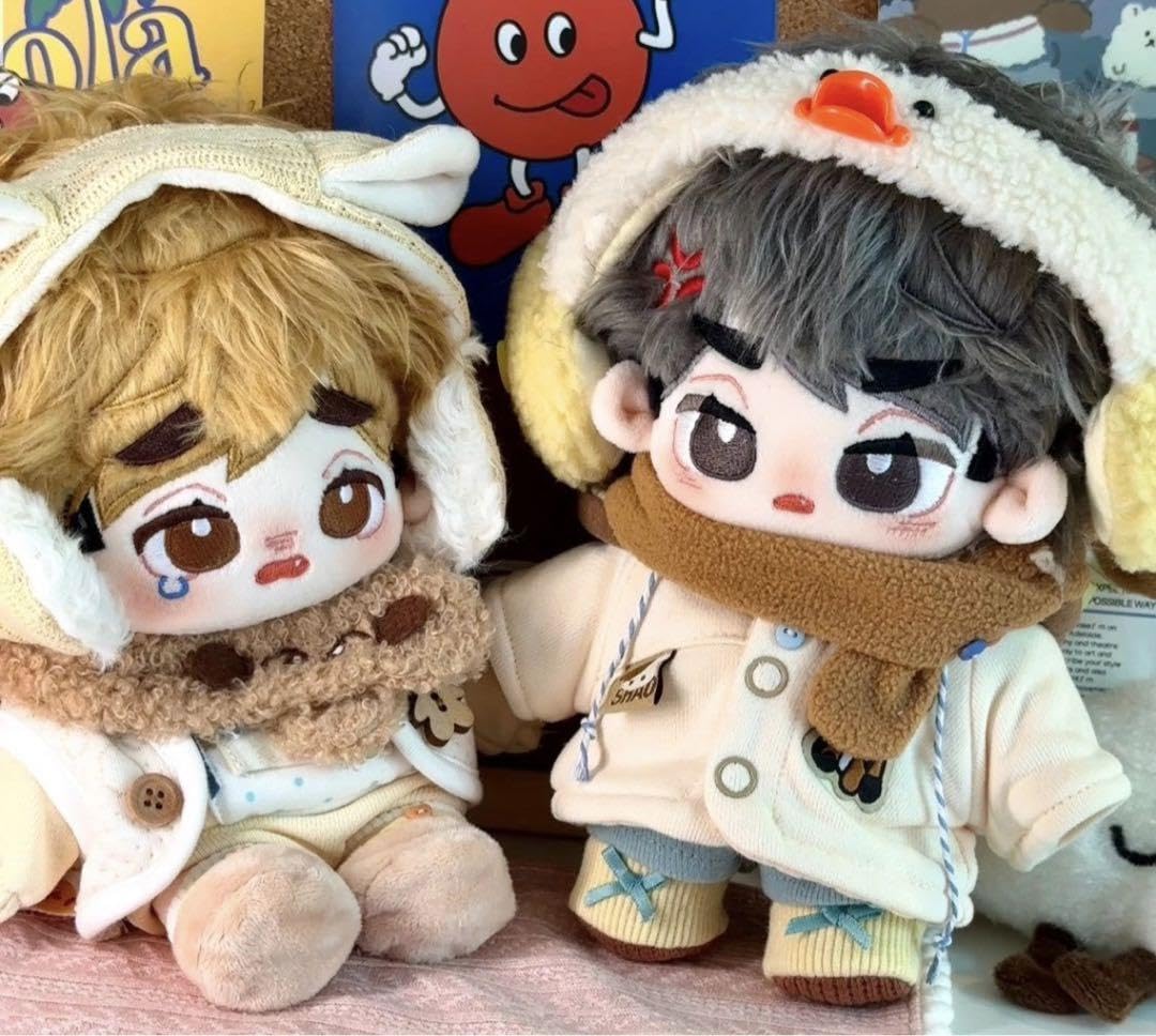 Amazon.co.jp: 20cm可愛いかっこいい着せ替えぬいぐるみ二体セット 宮