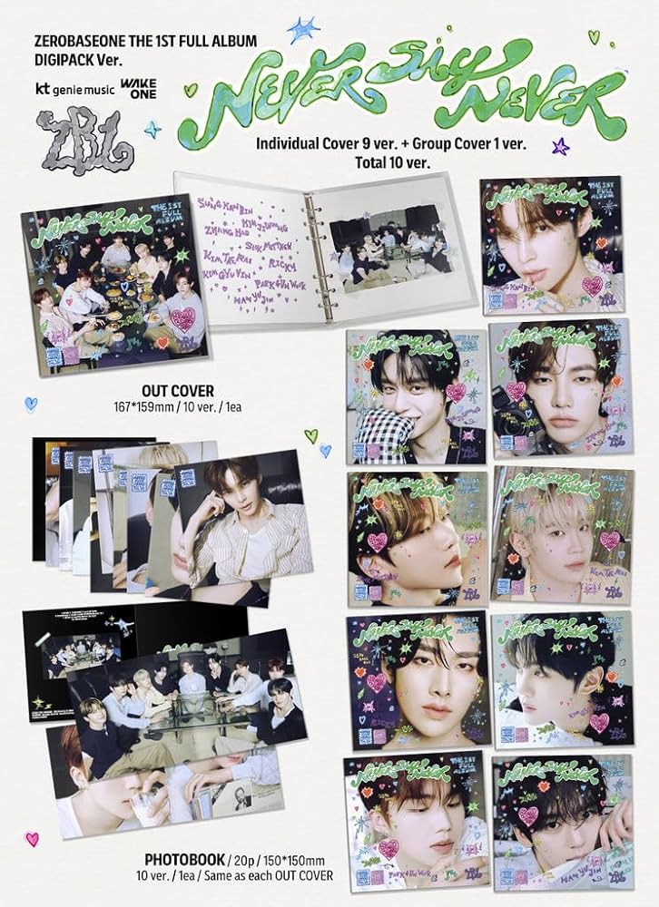 Amazon.com: ZEROBASEONE Never Say Never [Digipack Ver.] 1ST Full