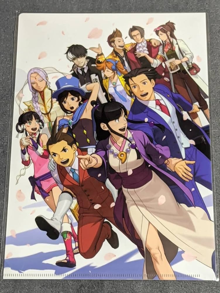 逆転裁判画廊 額装グラフィックアート 成歩堂 御剣 心音 真宵 王泥喜