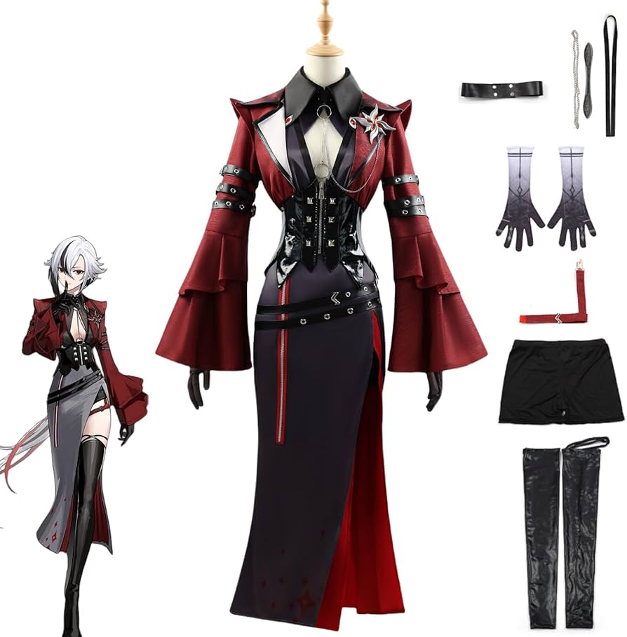 Amazon.co.jp: ウィッグ追加可 原神 アルレッキーノ コスプレ衣装