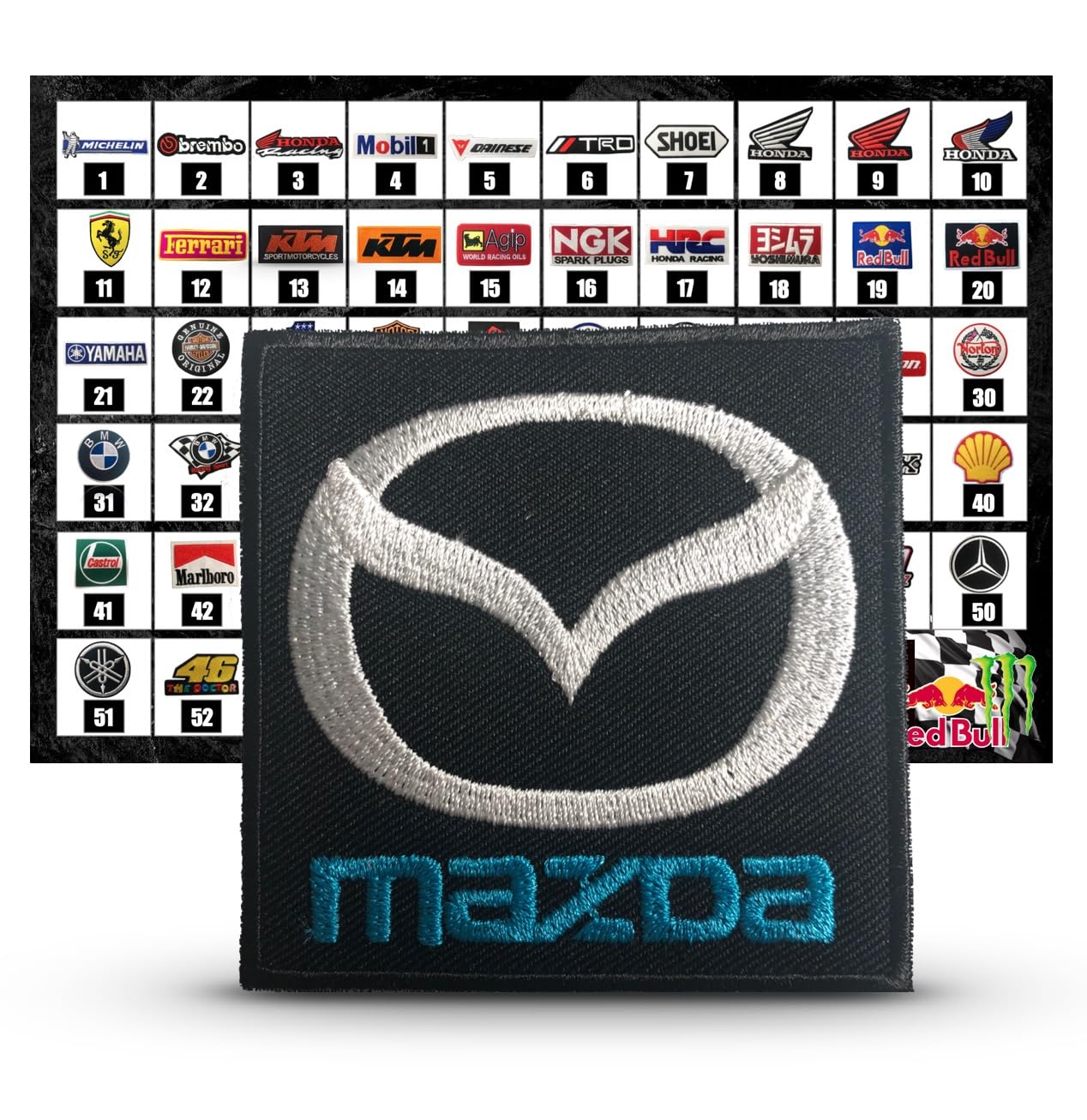Amazon.co.jp: ノーブランド品汎用マツダMAZDAアイロン刺繍アップリケ