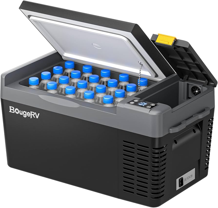 Amazon | BougeRV ポータブル冷蔵庫 車載れいぞうこ 20L -22℃～10