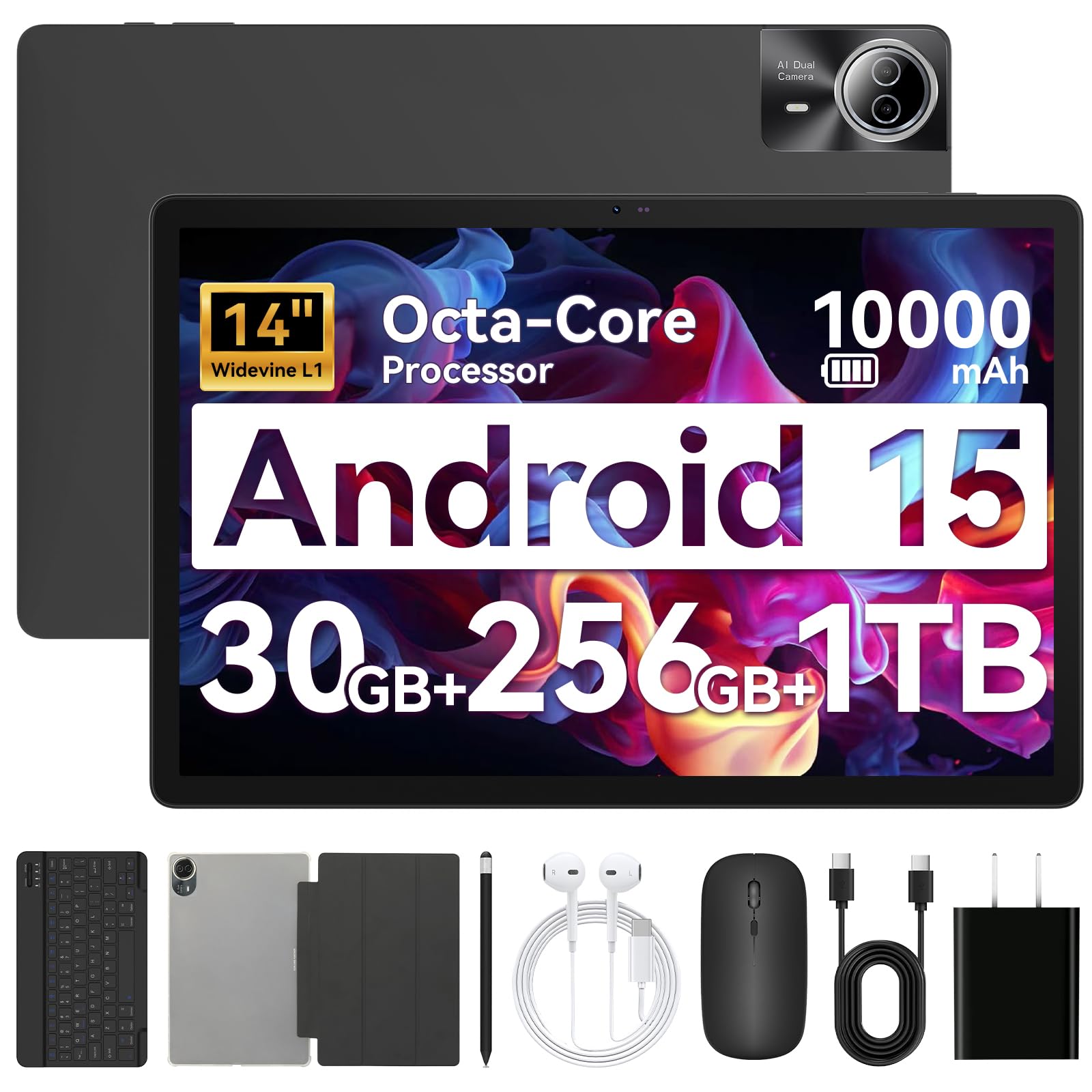 Amazon.com : URAO Tablet｜14 inch Android 15 Tablet｜30GB RAM